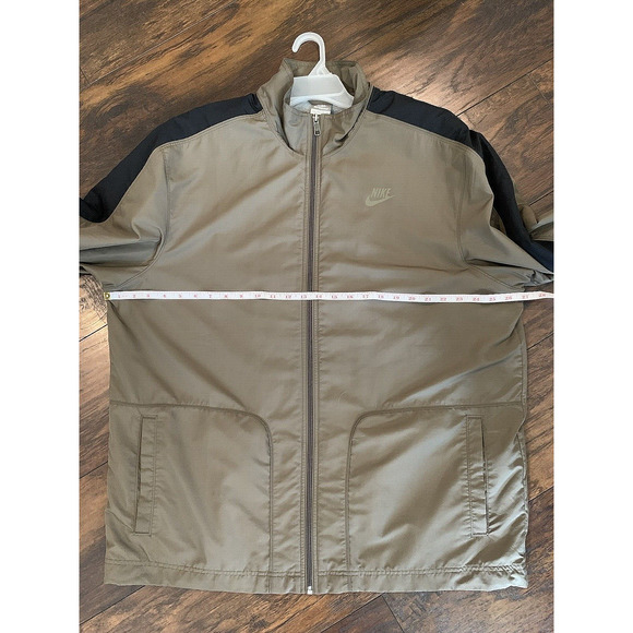 NIKE SPORTSWEAR Full Zip Brown Athletic Casual Jacket Windbreaker Men's Size XXL - Picture 10 of 13
